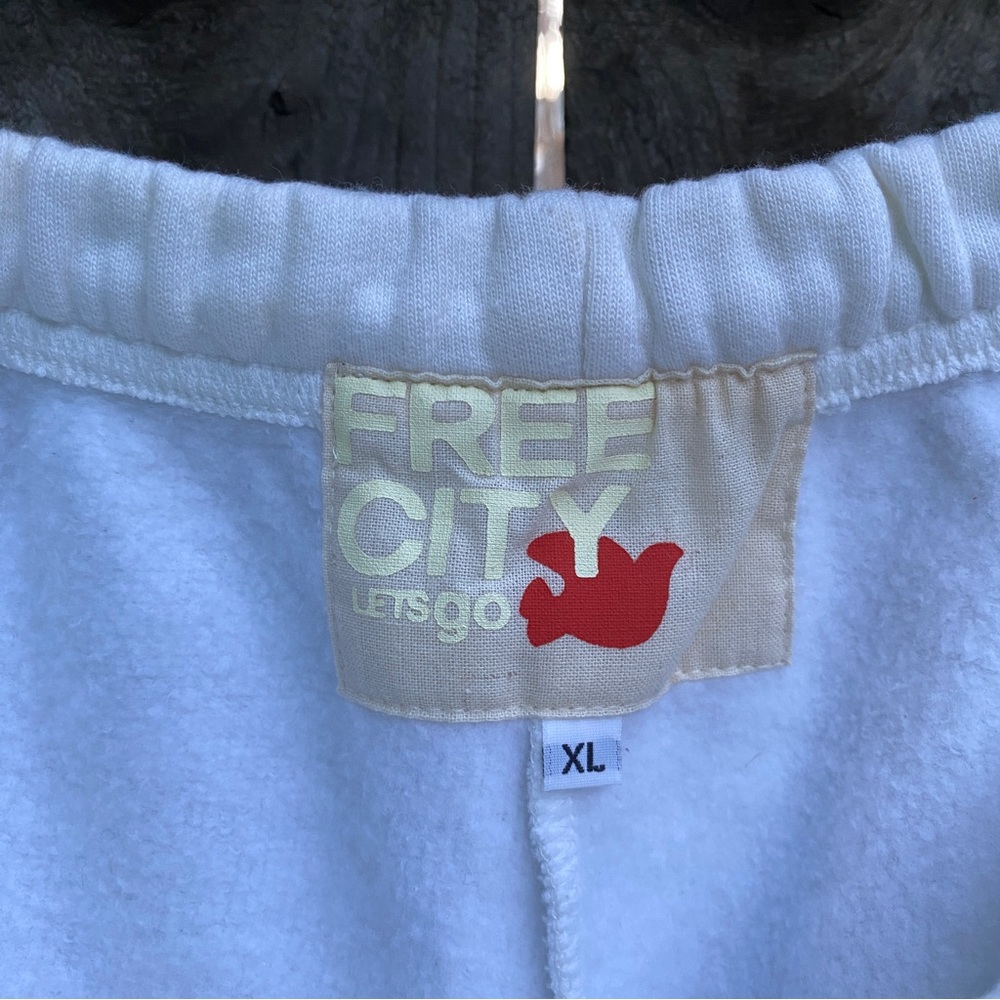 Free City XL Sweatpants Super Fluff White FreeCity Sweats - Picture 13 of 16